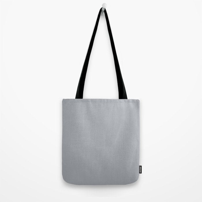 Solid Gray Light Neutral  Tote Bag Gallery Image 2