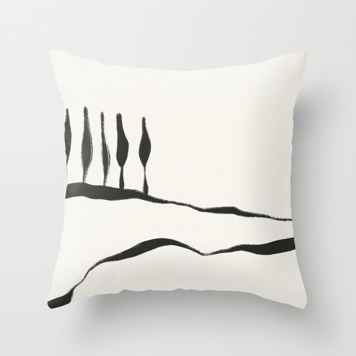Minimal Line Landscape #1 Throw Pillow Gallery Image 1