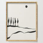 Minimal Line Landscape #1 Serving Tray Gallery Image 1