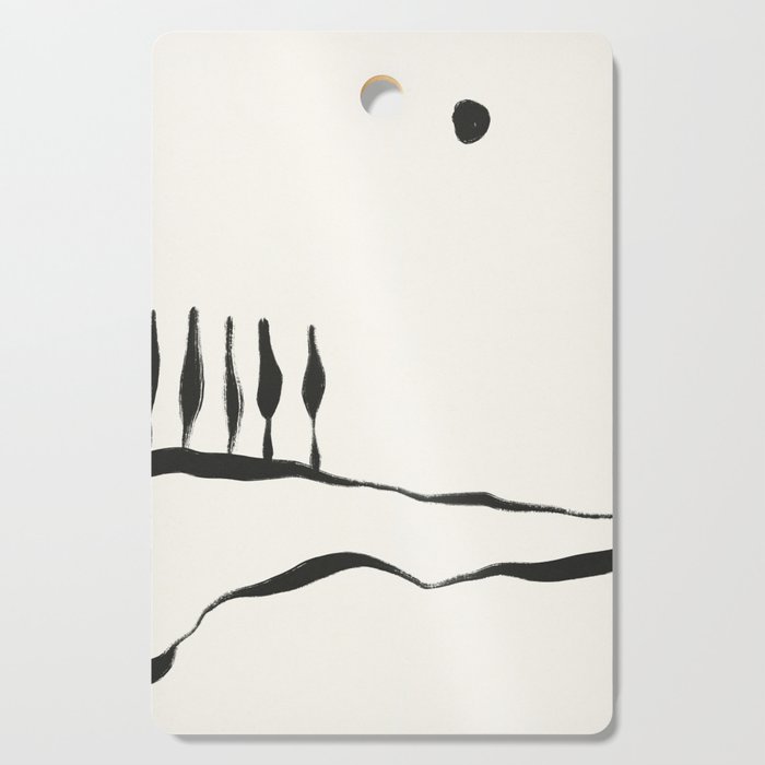 Minimal Line Landscape #1 Cutting Board Gallery Image 1
