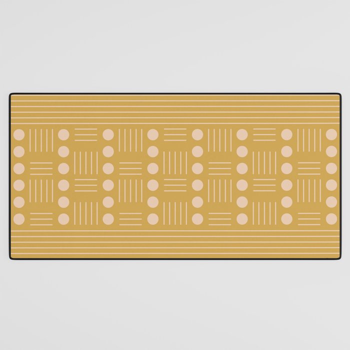 Lines and Circle in Mustard Desk Mat Gallery Image 3