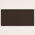 COCOA BROWN SOLID COLOR Dark Chocolate Plain Pattern  Desk Mat Gallery Image 3