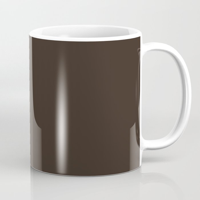 COCOA BROWN SOLID COLOR Dark Chocolate Plain Pattern  Coffee Mug Gallery Image 1