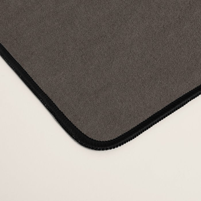 COCOA BROWN SOLID COLOR Dark Chocolate Plain Pattern  Desk Mat Gallery Image 4