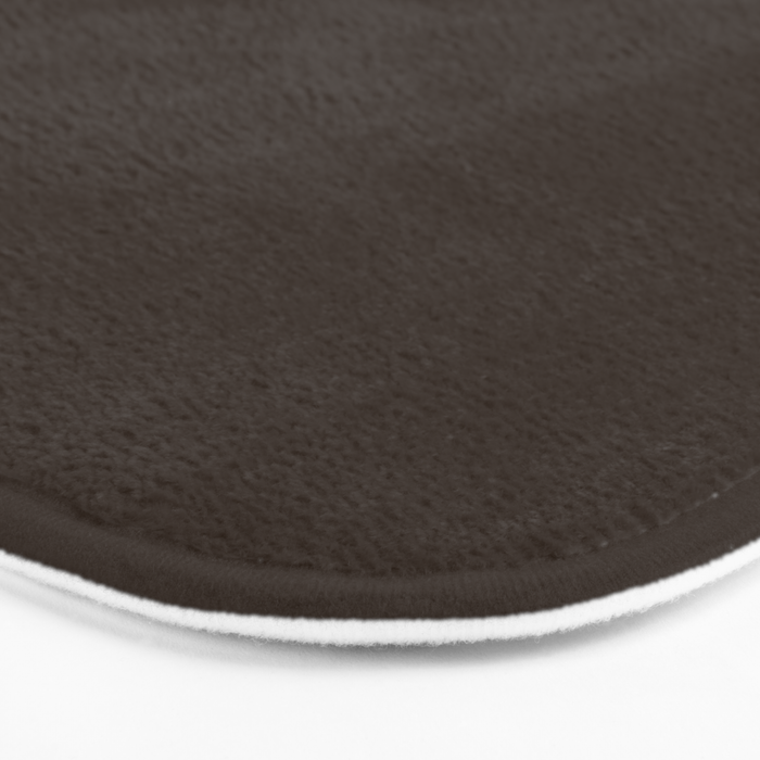 COCOA BROWN SOLID COLOR Dark Chocolate Plain Pattern  Bath Mat Gallery Image 3