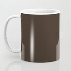 COCOA BROWN SOLID COLOR Dark Chocolate Plain Pattern  Coffee Mug Gallery Image 3