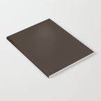 COCOA BROWN SOLID COLOR Dark Chocolate Plain Pattern  Notebook Gallery Image 2