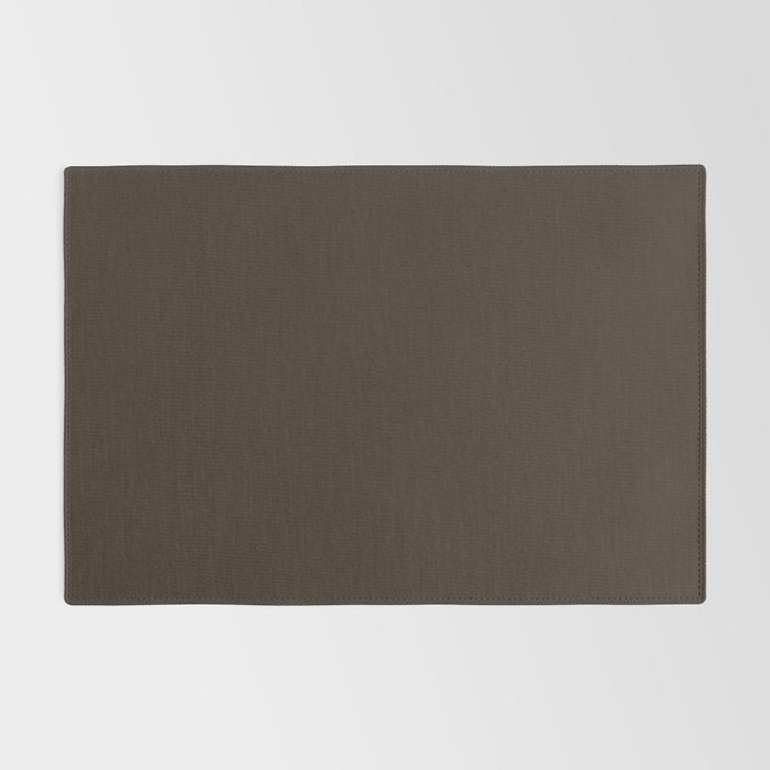 COCOA BROWN SOLID COLOR Dark Chocolate Plain Pattern  Rug Gallery Image 2
