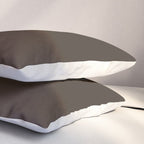 COCOA BROWN SOLID COLOR Dark Chocolate Plain Pattern  Pillow Sham Gallery Image 3