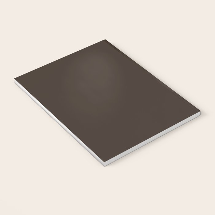 COCOA BROWN SOLID COLOR Dark Chocolate Plain Pattern  Notebook Gallery Image 3