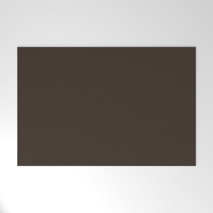 COCOA BROWN SOLID COLOR Dark Chocolate Plain Pattern  Welcome Mat Gallery Image 1