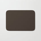 COCOA BROWN SOLID COLOR Dark Chocolate Plain Pattern  Bath Mat Gallery Image 1