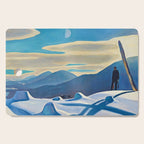 The Trapper, Winter Mountain landscape painting by Rockwell Kent Cutting Board Gallery Image 1