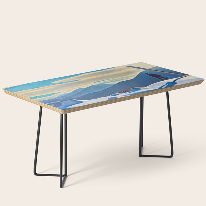 The Trapper, Winter Mountain landscape painting by Rockwell Kent Coffee Table Gallery Image 1