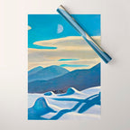 The Trapper, Winter Mountain landscape painting by Rockwell Kent Wrapping Paper Gallery Image 1