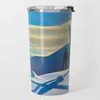 The Trapper, Winter Mountain landscape painting by Rockwell Kent Travel Mug Gallery Image 2
