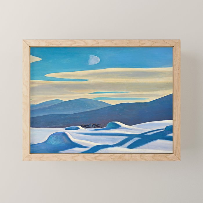 The Trapper, Winter Mountain landscape painting by Rockwell Kent Mini Art Print Gallery Image 1