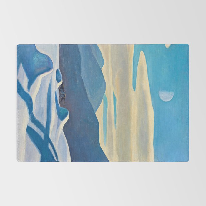 The Trapper, Winter Mountain landscape painting by Rockwell Kent Rug Gallery Image 2