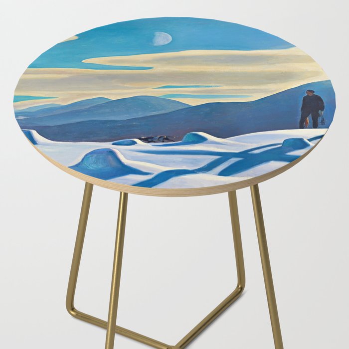 The Trapper, Winter Mountain landscape painting by Rockwell Kent Side Table Gallery Image 2