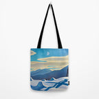 The Trapper, Winter Mountain landscape painting by Rockwell Kent Tote Bag Gallery Image 2