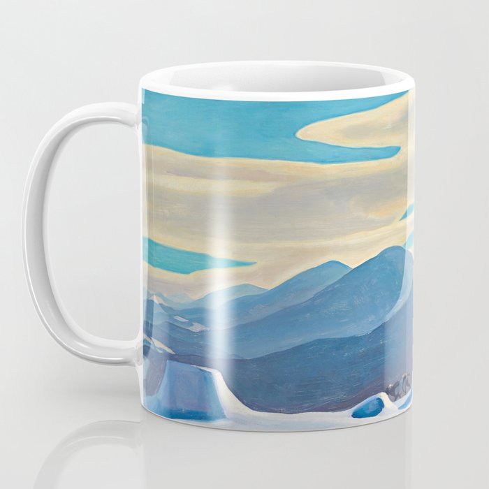 The Trapper, Winter Mountain landscape painting by Rockwell Kent Coffee Mug Gallery Image 3