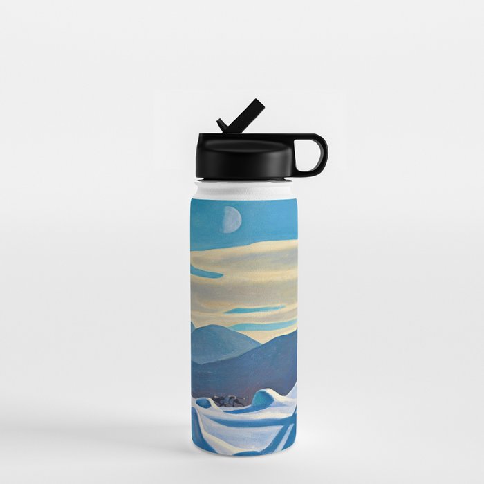 The Trapper, Winter Mountain landscape painting by Rockwell Kent Water Bottle Gallery Image 1
