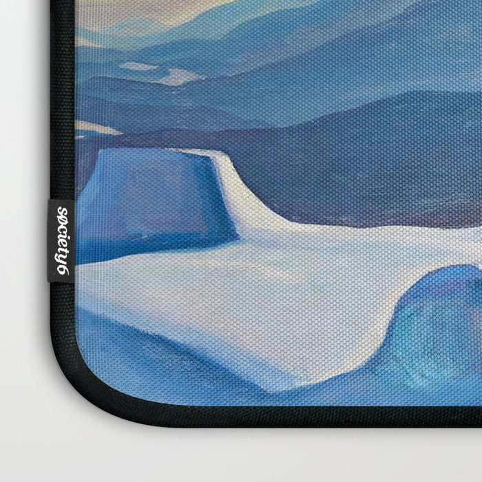 The Trapper, Winter Mountain landscape painting by Rockwell Kent Laptop Sleeve Gallery Image 3