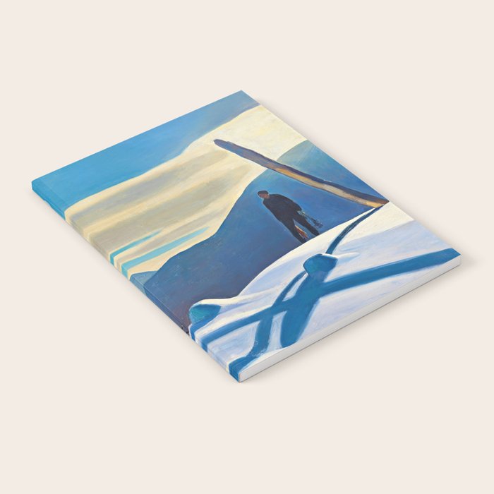 The Trapper, Winter Mountain landscape painting by Rockwell Kent Notebook Gallery Image 2