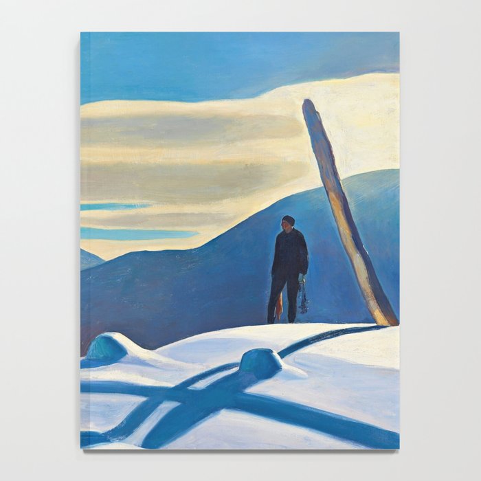 The Trapper, Winter Mountain landscape painting by Rockwell Kent Notebook Gallery Image 4