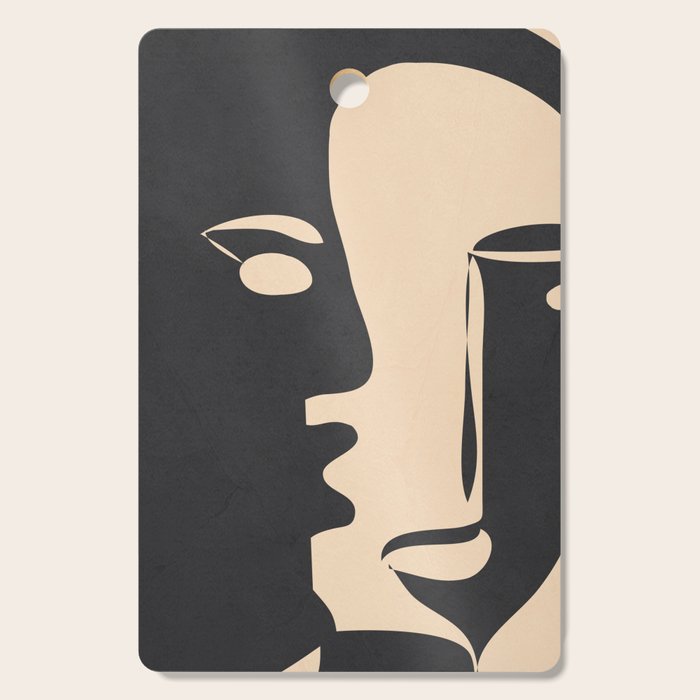 Pair of the Abstract Masks 08 Cutting Board Gallery Image 1