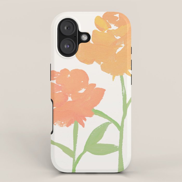 Yellow Roses - Gouache Botanical Painting iPhone Case Gallery Image 1