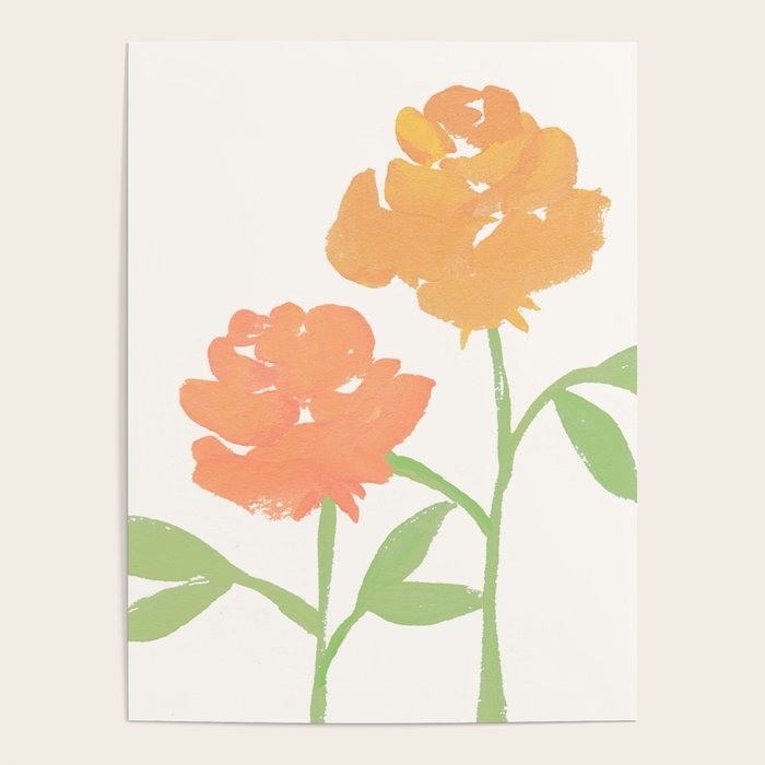 Yellow Roses - Gouache Botanical Painting Poster Gallery Image 4