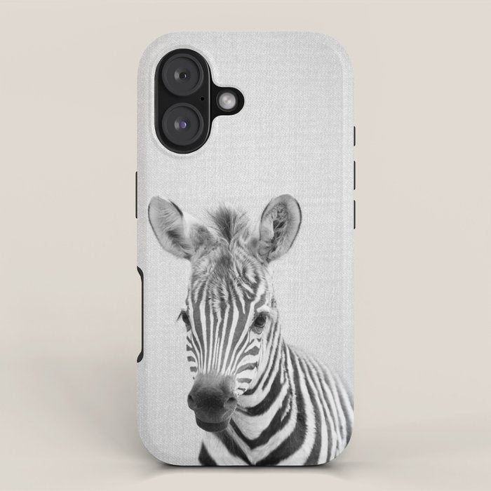 Baby Zebra - Black & White iPhone Case Gallery Image 1