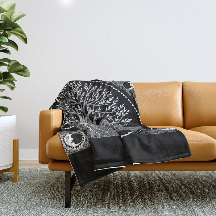 Druid Tree of Life Throw Blanket Gallery Image 1
