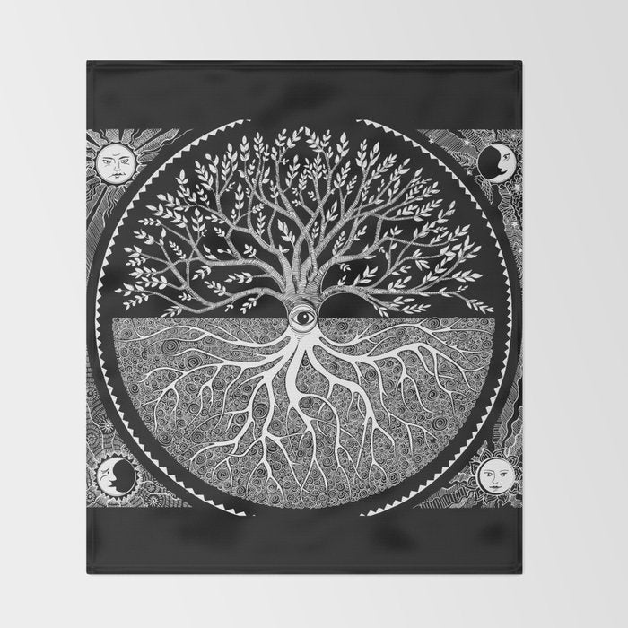 Druid Tree of Life Throw Blanket Gallery Image 2