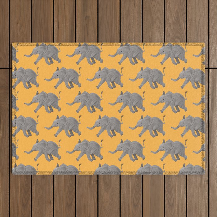 Baby Elephant Outdoor Rug Gallery Image 1