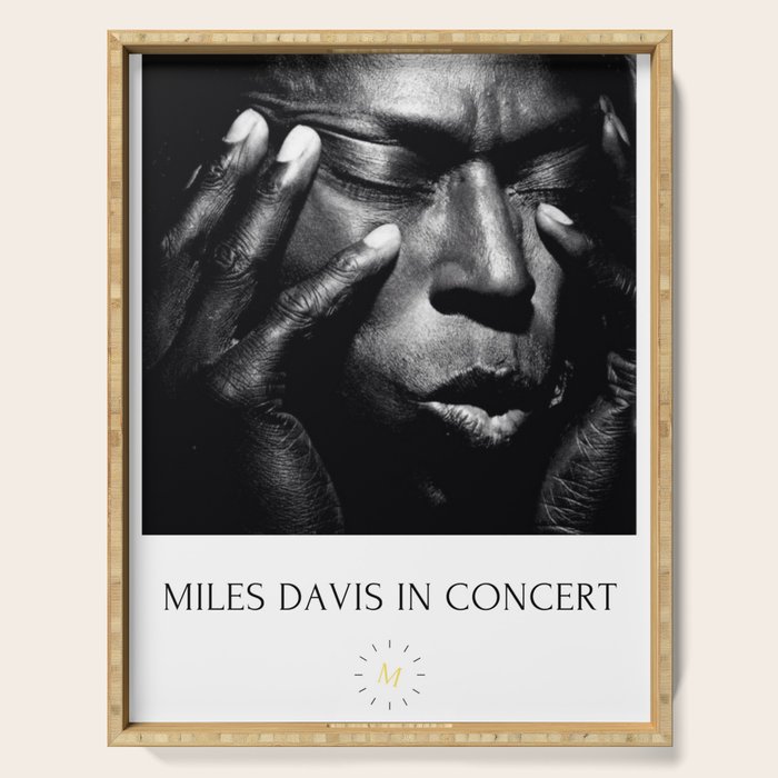 Vintage Miles Jazz in Concert Advertising Music Poster Serving Tray Gallery Image 1