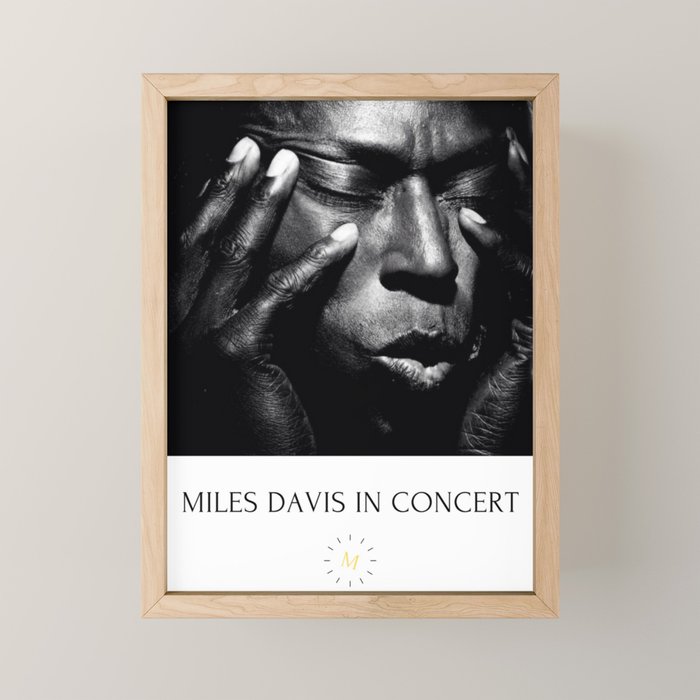 Vintage Miles Jazz in Concert Advertising Music Poster Mini Art Print Gallery Image 1