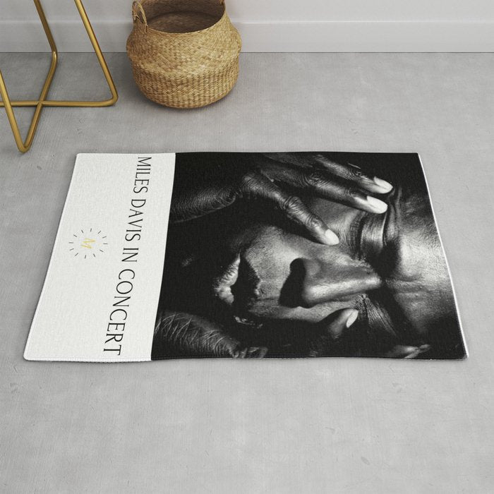 Vintage Miles Jazz in Concert Advertising Music Poster Rug Gallery Image 1