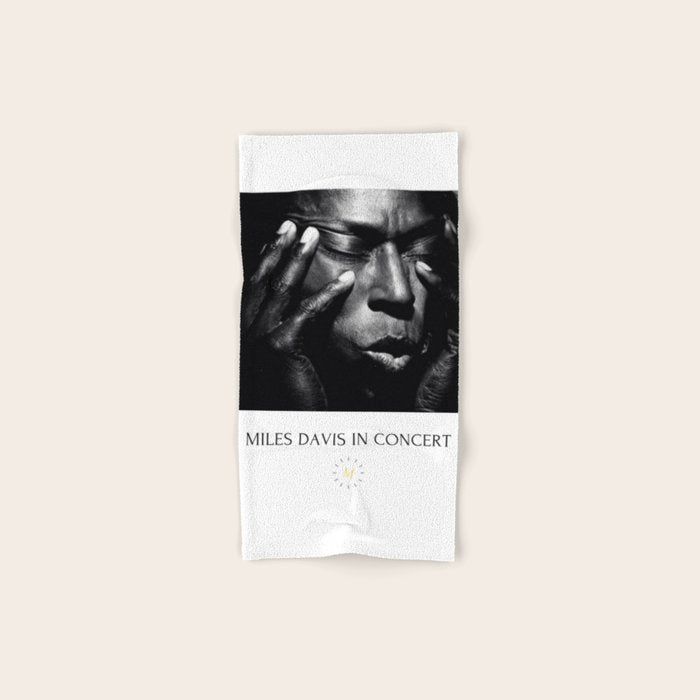 Vintage Miles Jazz in Concert Advertising Music Poster Bath Towel Gallery Image 1