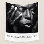 Vintage Miles Jazz in Concert Advertising Music Poster Wall Tapestry Gallery Image 4
