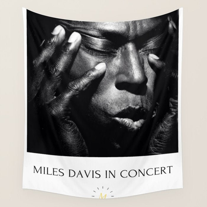 Vintage Miles Jazz in Concert Advertising Music Poster Wall Tapestry Gallery Image 4