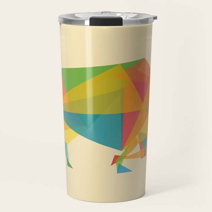 Fractal Geometric Bull Travel Mug Gallery Image 1