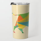 Fractal Geometric Bull Travel Mug Gallery Image 3