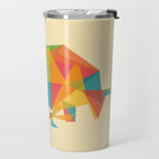 Fractal Geometric Bull Travel Mug Gallery Image 2