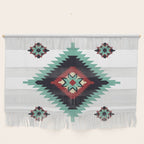 Southwest Santa Fe Geometric Tribal Indian Pattern Wall Hanging Gallery Image 1