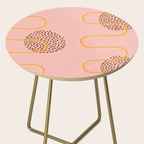 Abstract Fields in Peach Pink & Brown Side Table Gallery Image 2