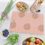 Abstract Fields in Peach Pink & Brown Cutting Board Gallery Image 2