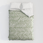 Rustic Herringbone Sage Green Comforter Gallery Image 6