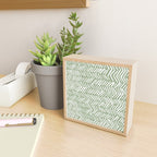 Rustic Herringbone Sage Green Mini Art Print Gallery Image 2